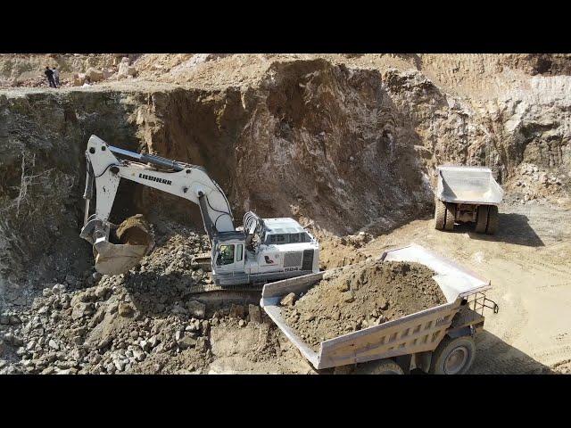 Liebherr 984 Excavator Loading Caterpillar 777 Dumpers - Sotiriadis/Labrianidis Mining Works