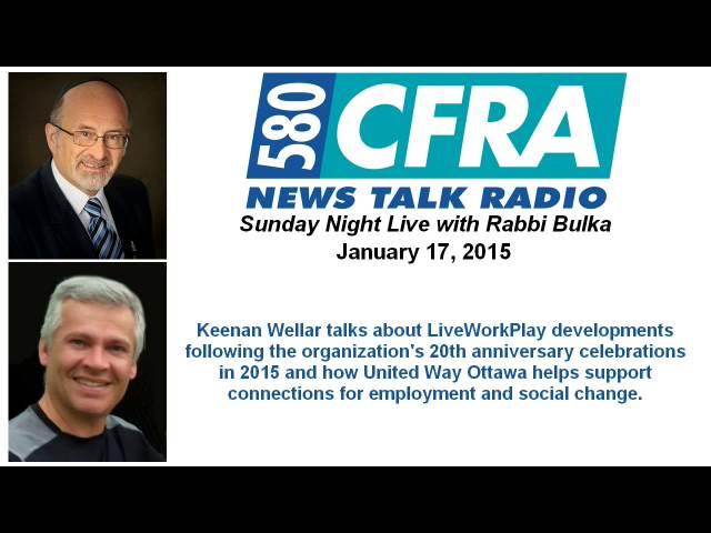 Keenan Wellar on 580 CFRA Rabbi Bulka Sunday Night Live 2016-01-17