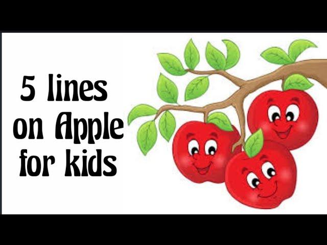 Few Easy Lines on Apple  for KG Kids