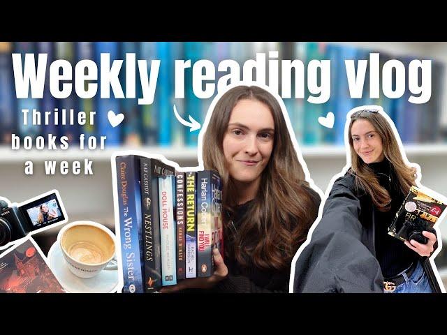 Read thriller books with me for a week *no spoilers*  | reading vlog