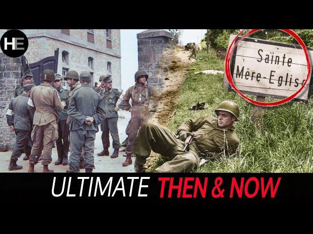 Ultimate Then & Now Compilation | Sainte-Mère-Église | D Day Normandy WW2