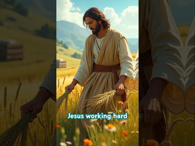 Jesus working hard, cultivating wheat #shorts #shortviral #viralshort #love #wheat #israel