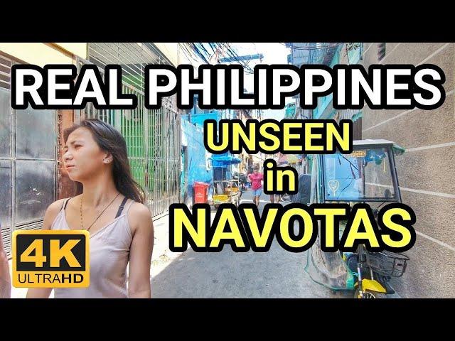 REAL LIFE in NAVOTAS | WALKING THE UNSEEN SIDE in Daanghari Navotas Philippines [4K] 