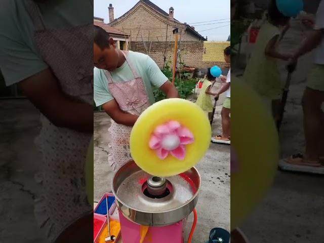 Fairy floss, flower making #shorts #cottoncandy #fairyfloss