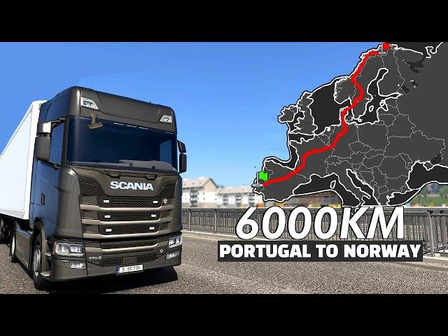 ETS2 Longest Delivery in Europe (Portugal to Norway) Lisbon to Kjøllefjord | Euro Truck Simulator 2