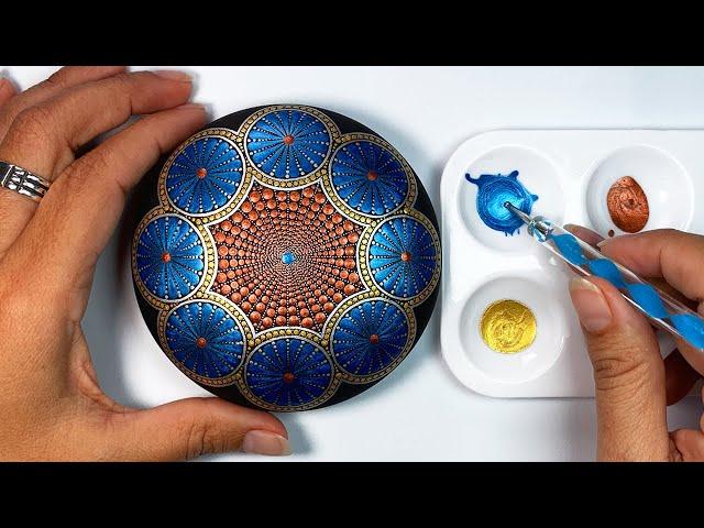 Advanced Mandala Art Dot Painting Rocks Tutorial Painted Stones How To Drawing Satisfying Video