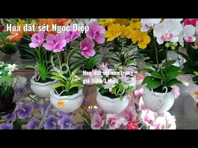HOA ĐẤT SÉT SIZE TRUNG phù hợp để bàn làm việc|Hoa đất sét Ngọc Điệp