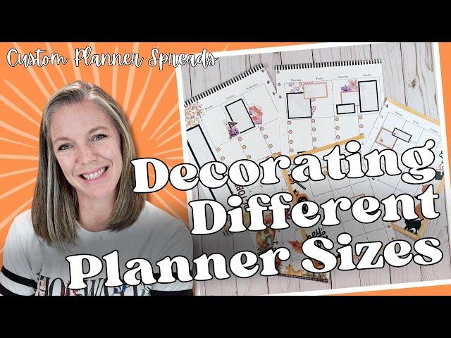 Decorating Different Planner Sizes || Custom Planner Spreads