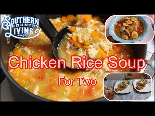 Chicken Rice Soup For Two