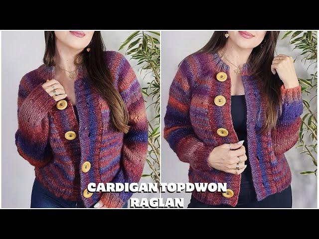 EASY Knitting Cardigan! Topdown Raglan