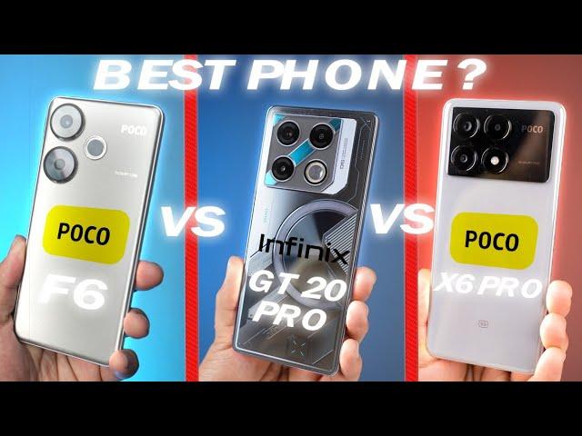 Infinix gt 20 pro vs Poco X6 pro vs Poco F6 Gaming testing / Battery Drain