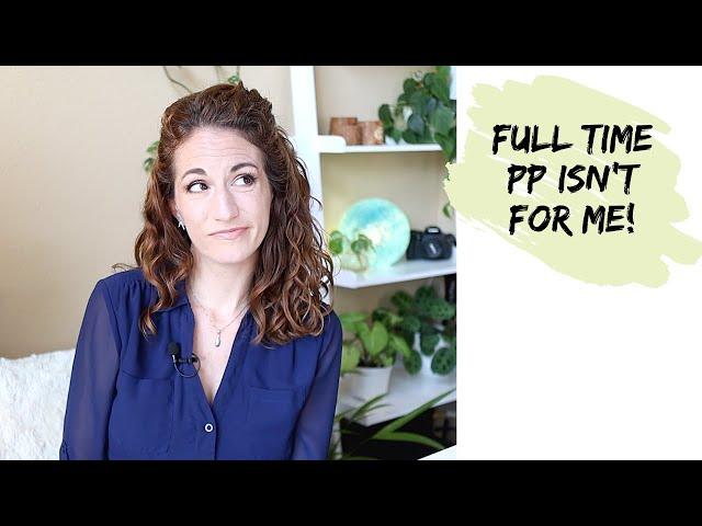 Why Full Time Private Practice isn't for me