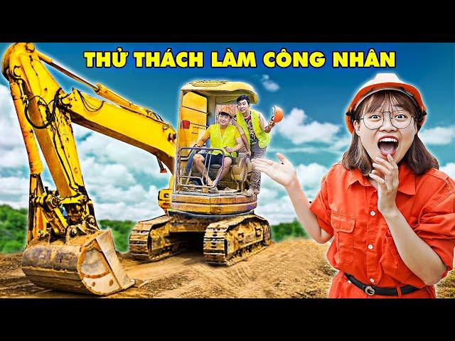 Một Ngày Làm Công Nhân Lái Máy Xúc Và Dọn Dẹp Đồ Đạc Gọn Gàng - Hà Sam