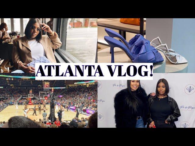 ATLANTA VLOG! LUXURY SHOPPING & NBA GAME! | POCKETSANDBOWS