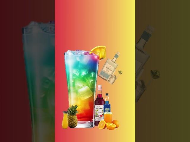 #RainbowParadise #ColorfulCocktail #TropicalDrinks #RefreshingVibes #CocktailLovers