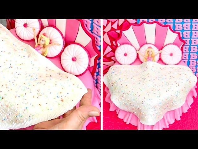 Mini Barbie Bedroom Cake | Amazing & Cute Bed Cake by Cakes StepbyStep