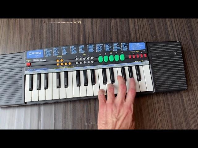 Working Casio SA-21 Tone Bank Electronic Keyboard