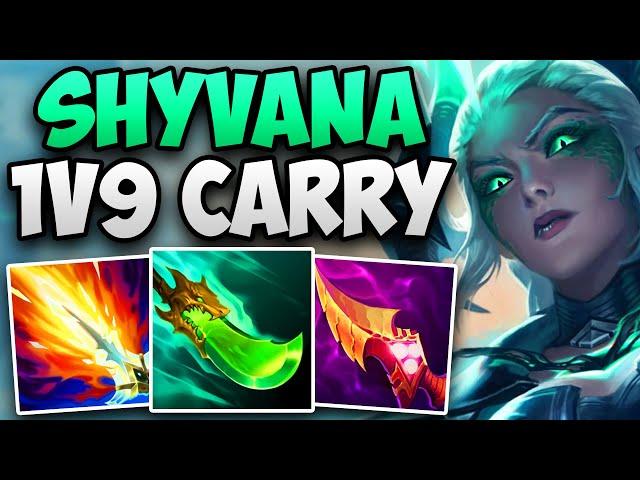 CHALLENGER SHYVANA MAIN INSANE 1V9 JUNGLE GAMEPLAY! | CHALLENGER JUNGLE SHYVANA | Patch 14.13 S14