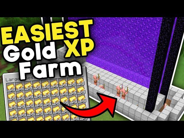 Easiest Gold XP Farm Minecraft Bedrock 1.21