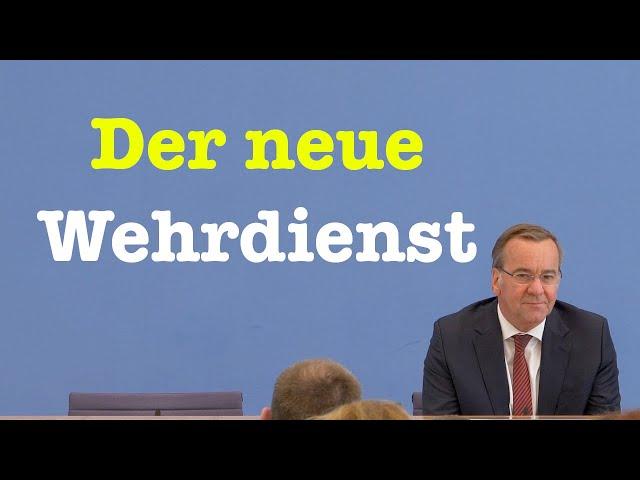 Verteidigungsminister Pistorius (SPD) über Reform des Wehrdiensts | BPK 12. Juni 2024