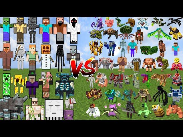 ALL MINECRAFT MOBS vs BOSS MOBS