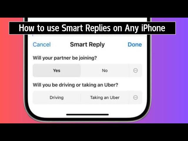 How to Use Smart Replies on iPhone