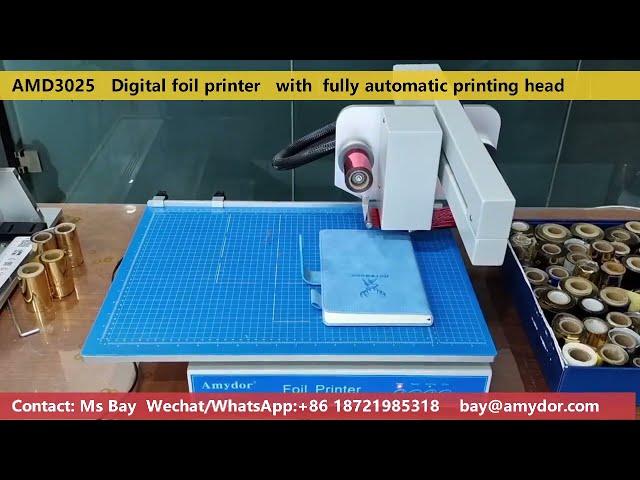 Amydor 3025 digital hot foil stamping printer machine with fully automatic printing head AMD3025