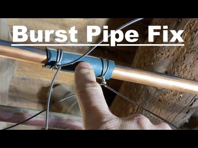 How to fix a burst pipe. Plumbing leak. Pipe leak. Burst pipe fix. Copper Pipe Fix. Solder pipe. DIY