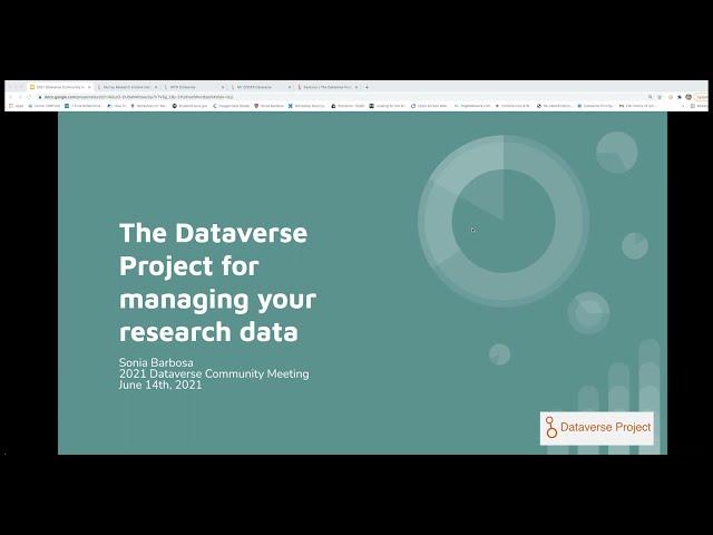 Introduction to the Dataverse Software (Dataverse Community Meeting 2021)