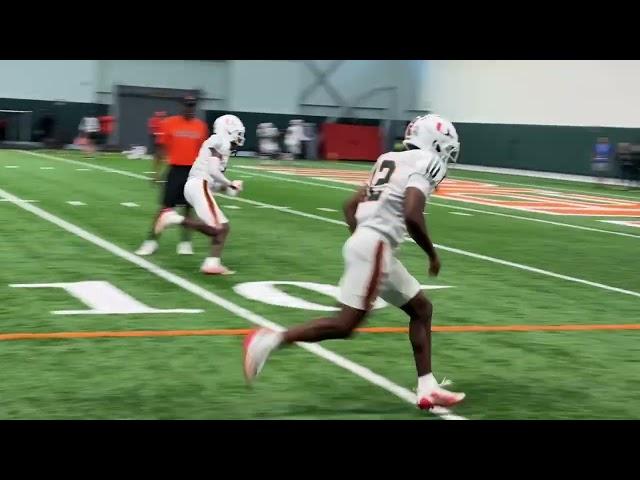 Miami Hurricanes spring practice March 21, 2024 QB net drill