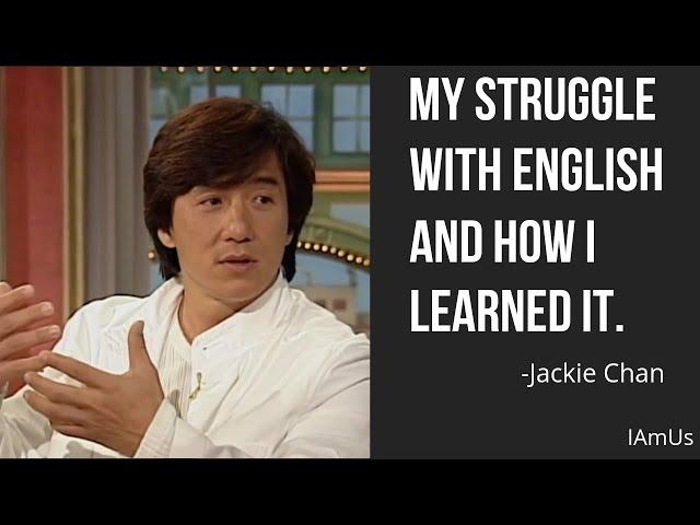 Jackie Chan's struggle with English and how he learned it. #jackiechan #english #funny