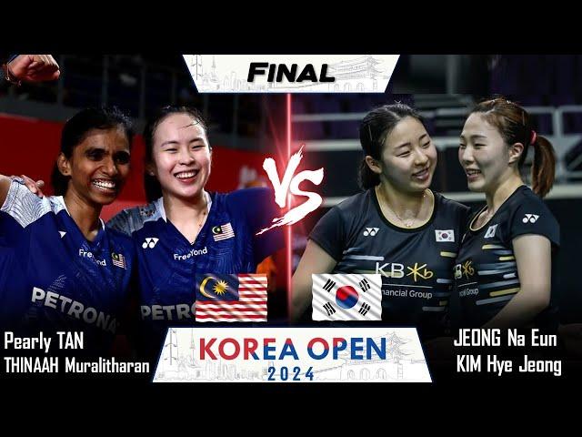 LIVE SCORE | FINAL | P TAN /THINAAH M vs JEONG Na Eun /KIM Hye Jeong | Korea Open 2024 Badminton