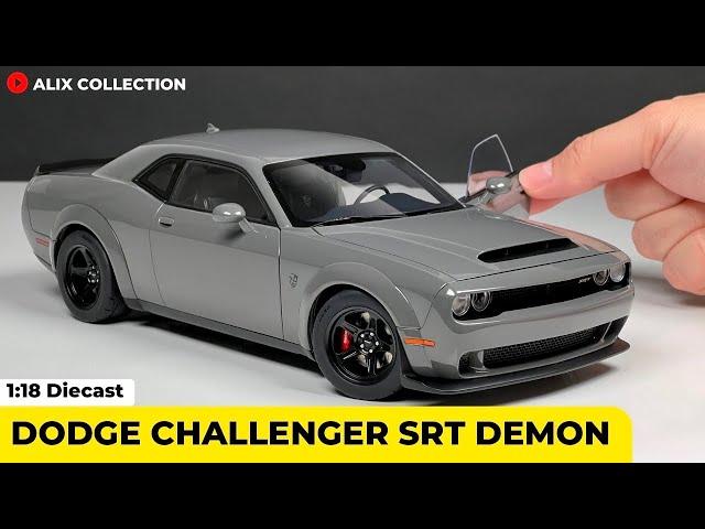 Unboxing of Dodge Challenger SRT Demon 1:18 Diecast Model Car by AUTOart (4K)