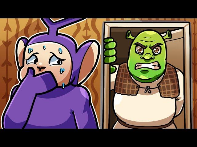 SHREK.EXE COMING FOR ME! | Tinky Winky Plays: 5 NIGHTS AT SHREKS HOTEL 2