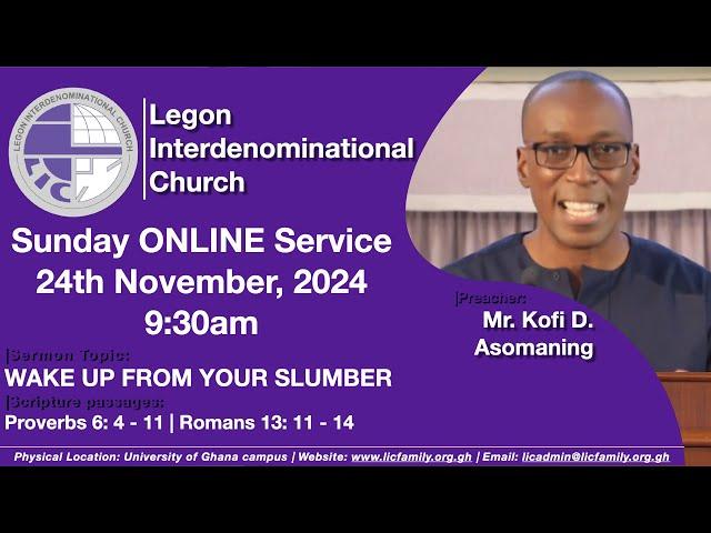 LIC Sunday Service | WAKE UP FROM YOUR SLUMBER | 24th November 2024