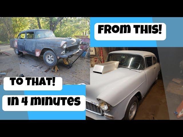 55 Chevy 4 Door to 2 Door Conversion in 4 Minutes - Slideshow