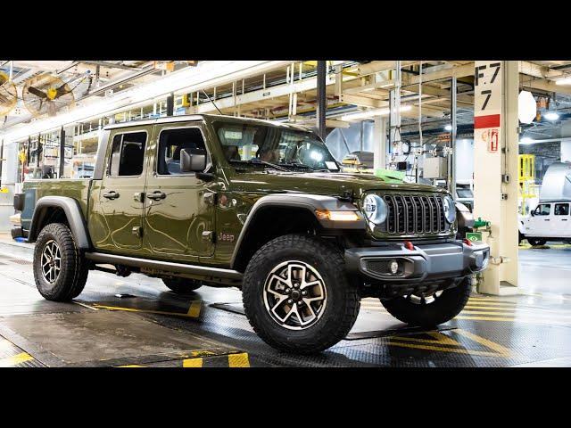 Inside the 2024 Jeep Gladiator pickup trucks Assembly Line at the Toledo Assembly Complex Factory.