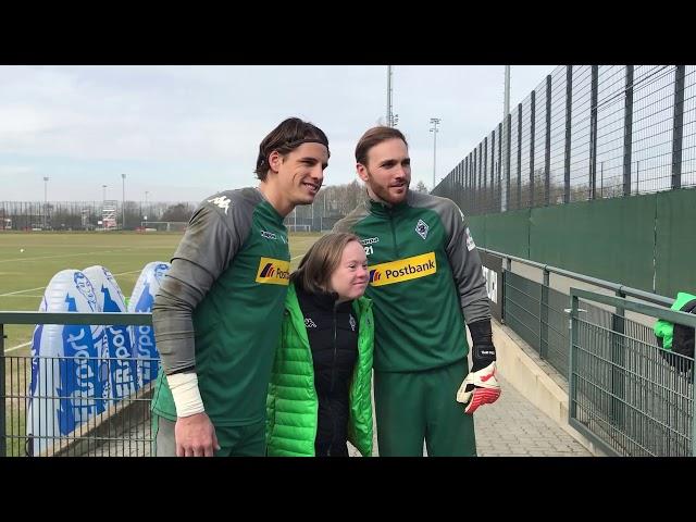 Annika trifft auf Lars Stindl und Yann Sommer von Borussia Mönchengladbach