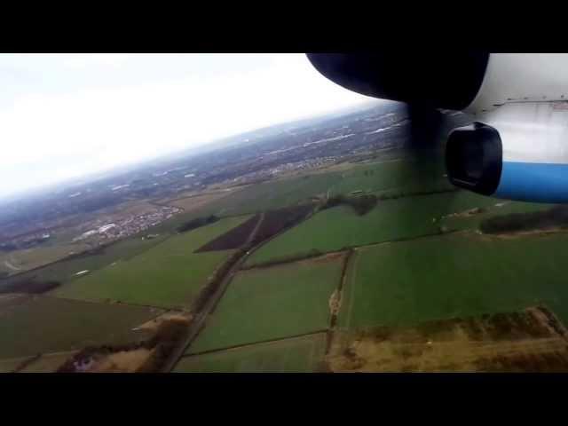 FlyBe - Bombardier Dash-8 Q400 take off Newcastle Airport