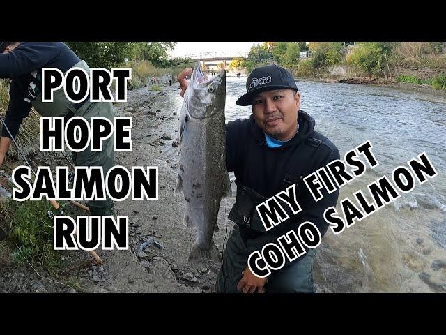 MY FIRST COHO SALMON - Port hope Salmon fishing