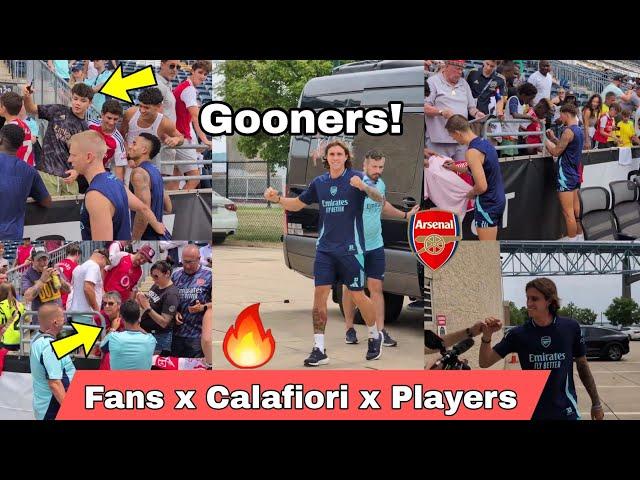 Riccardo Calafiori & Arsenal Players MEETS Arsenal Fans on Preseason Tour USAArsenal Training Today