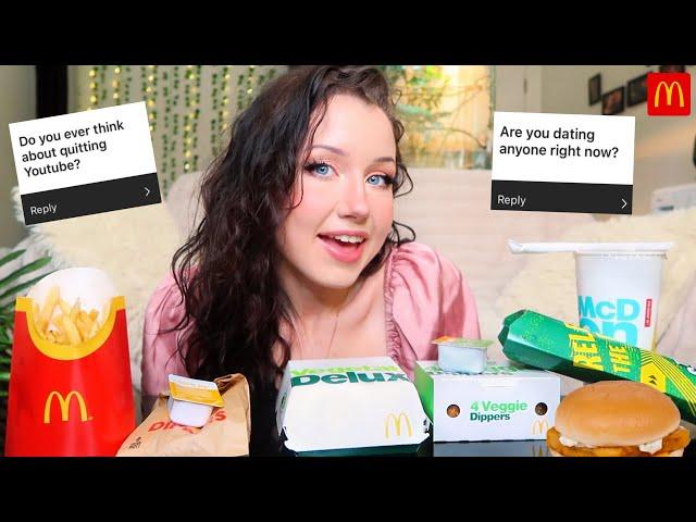 MCDONALDS MUKBANG + Q&A (dating again, money + honest thoughts about youtube...)