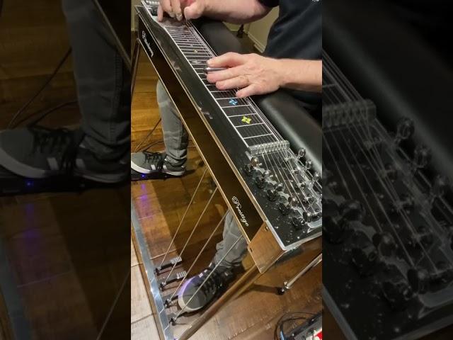 Pedal Steel Guitar Riff’n (Garth Brooks) Much To Young #shorts #tutorial #pedalsteelguitar