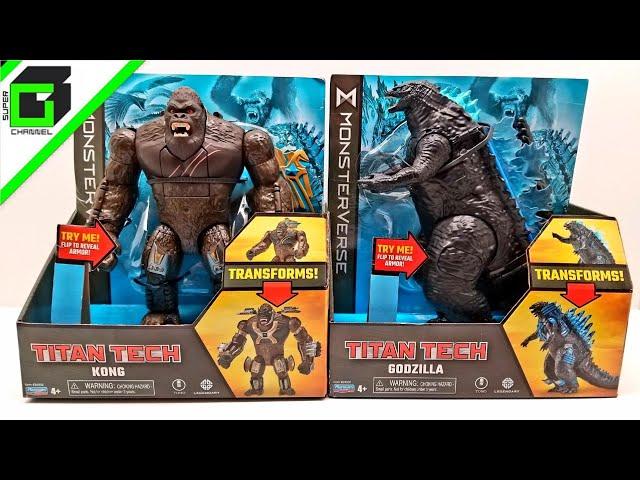 New GODZILLA vs KONG Titan Tech Toys (Playmates action figures) UNBOXING and REVIEW!