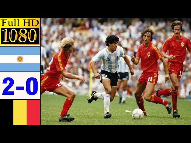 Argentina 2-0 Belgium world cup 1986 (Semi-final) | Full highlight | 1080p HD - Maradona