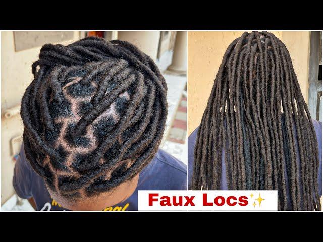 EASIEST FAUX LOCS/DREADS TUTORIAL On Short/Long Hair  No Crochet / how to