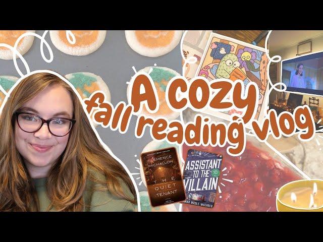 a cozy, fall reading vlog | baking, coloring, movie nights, etc.