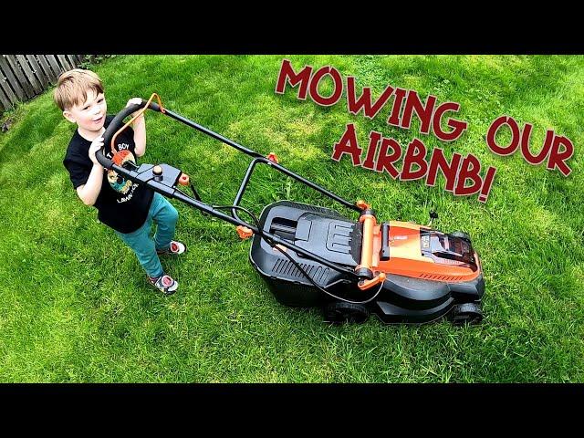 Mowing our AirBNB in Iceland! Lawn Mowers for Kids | Learning Yard Work with Kids | Lawnmower Boy 28