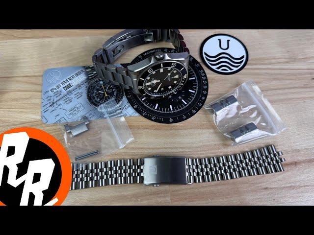 Unboxing Uncle Straps Titanium “J” style bracelet and spare link