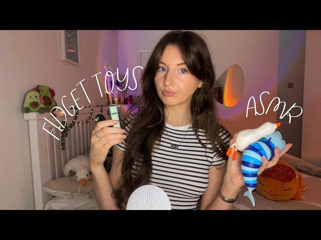 ASMR with fidget toys (sticky tapping, mic triggers, button clicking, whispers)